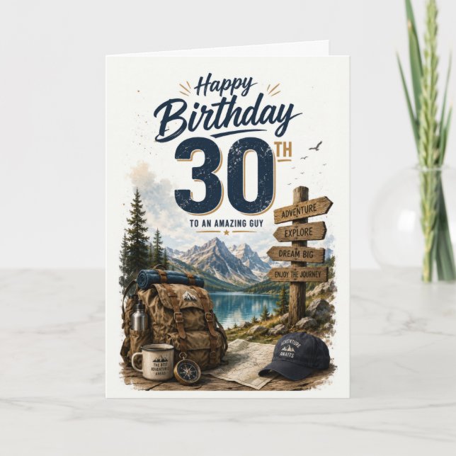 30th Man Birthday Card (Front)