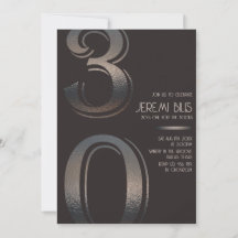 30th minimalistic Invitation