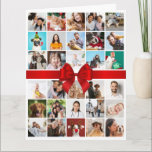 30th or Any Age Photo Collage Big Birthday Card<br><div class="desc">Photo template big birthday card with a beautiful red bow, which you can customize for any age and add up to 30 different photos . The sample is for a 30th Birthday which you can edit and you can also personalize the message inside. The photo template is ready for you...</div>