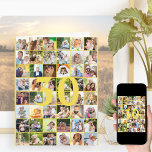 30th or Any Age Photo Collage Big Birthday Card<br><div class="desc">Photo template big birthday card which you can customise for any age and add up to 40 different photos. The sample is for a 30th Birthday which you can edit and you can also personalise the message inside and record the year on the back. The photo template is ready for...</div>