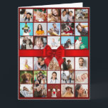 30th or Any Age Photo Collage Big Birthday Card<br><div class="desc">Photo template big birthday card with a beautiful red bow, which you can customize for any age and add up to 30 different photos . The sample is for a 30th Birthday which you can edit and you can also personalize the message inside. The photo template is ready for you...</div>