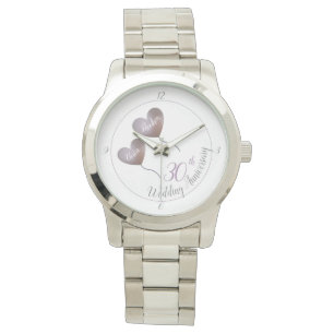 30th pearl purple balloon wedding anniversary watch