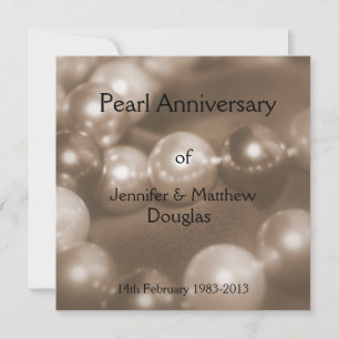 © 30th Pearl Wedding Anniversary Celebration Invitation
