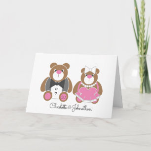 30th pearl wedding anniversary cute teddy bear card