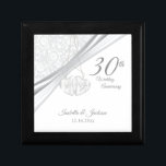 30th Pearl Wedding Anniversary Design Gift Box<br><div class="desc">🥇AN ORIGINAL COPYRIGHT ART DESIGN by Donna Siegrist ONLY AVAILABLE ON ZAZZLE! 30th White Pearl Wedding Anniversary Design keepsake gift box ready for you to personalise. Great for an anniversary or wedding simply by changing the wording. ✔NOTE: ONLY CHANGE THE TEMPLATE AREAS NEEDED! 😀 If needed, you can remove the...</div>