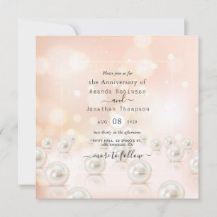 30th Pearl Wedding Anniversary Invitation