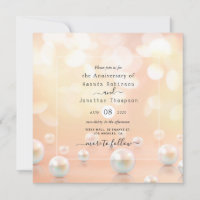 30th Pearl Wedding Anniversary Invitation