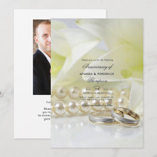 30th Pearl Wedding Anniversary Photo Invitation