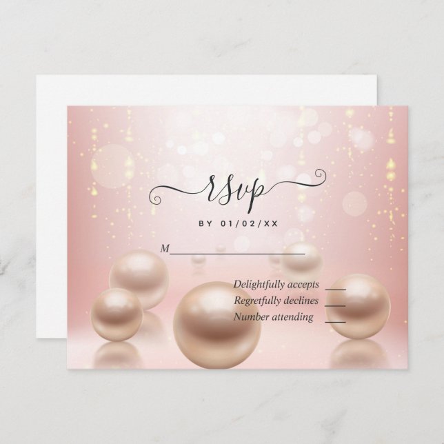 30th Pearl Wedding Anniversary RSVP Card (Front/Back)