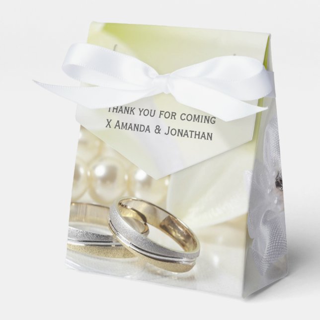 30th Pearl Wedding Anniversary St.Joseph Lily Favour Box (Front Side)