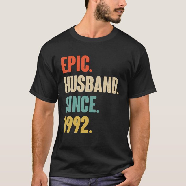30Th Wedding Aniversary Gift For Him Epic Husband T-Shirt (Front)
