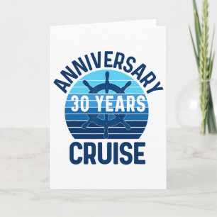30th Wedding Anniversary Cruise 30 Years Couples V Card
