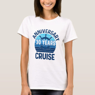 30th Wedding Anniversary Cruise 30 Years Couples V T-Shirt