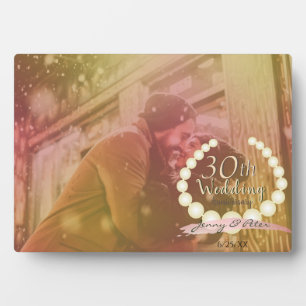 30th Wedding Anniversary Custom Photo Horizontal Plaque