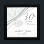 30th Wedding Anniversary Design Gift Box<br><div class="desc">🥇AN ORIGINAL COPYRIGHT ART DESIGN by Donna Siegrist ONLY AVAILABLE ON ZAZZLE! 30th Wedding Anniversary Design keepsake box ready for you to personalise. ✔NOTE: ONLY CHANGE THE TEMPLATE AREAS NEEDED! 😀 If needed, you can remove the text and start fresh adding whatever text and font you like. 📌If you need...</div>