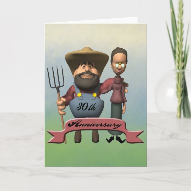 30th Wedding Anniversary Gifts Card (Front)