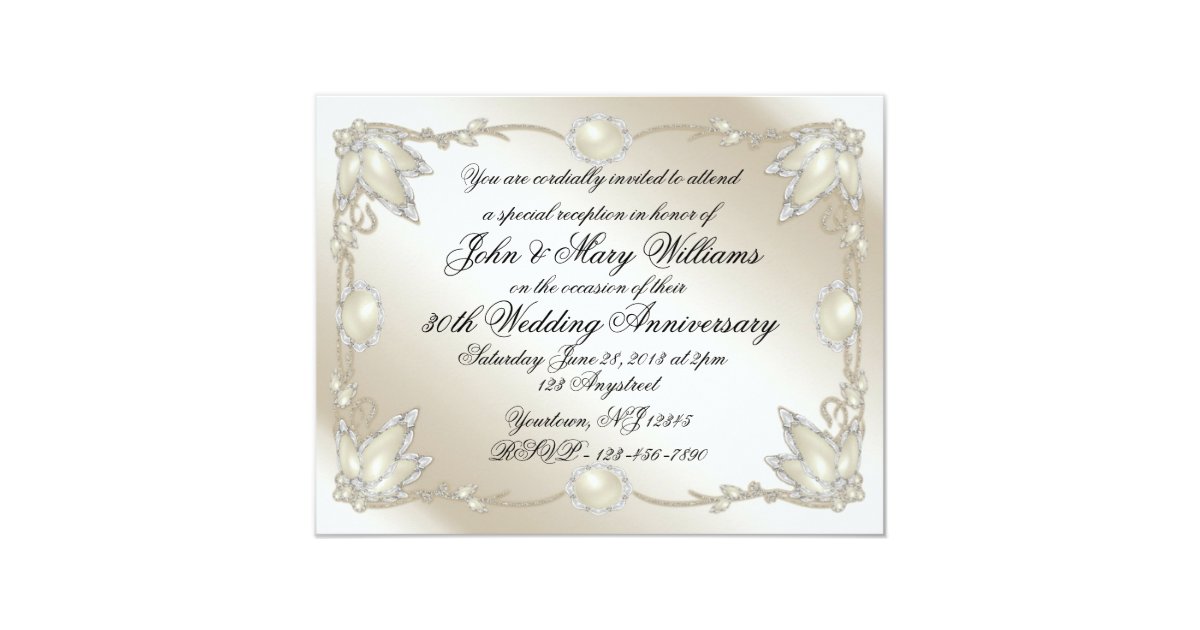 30Th Wedding Anniversary Invitation Wording 6