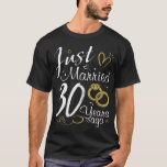30th Wedding Anniversary.Just Married 30 years Ago T-Shirt<br><div class="desc">30 years wedding anniversary outfit for couples! 30th Wedding Anniversary  for husband and wife married in 1990. A lovely gift for couples or partners who is celebrating their anniversary.</div>