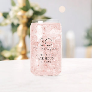 30th Wedding Anniversary Keepsake Can Glass