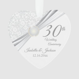 30th Wedding Anniversary Keepsake Design Ornament