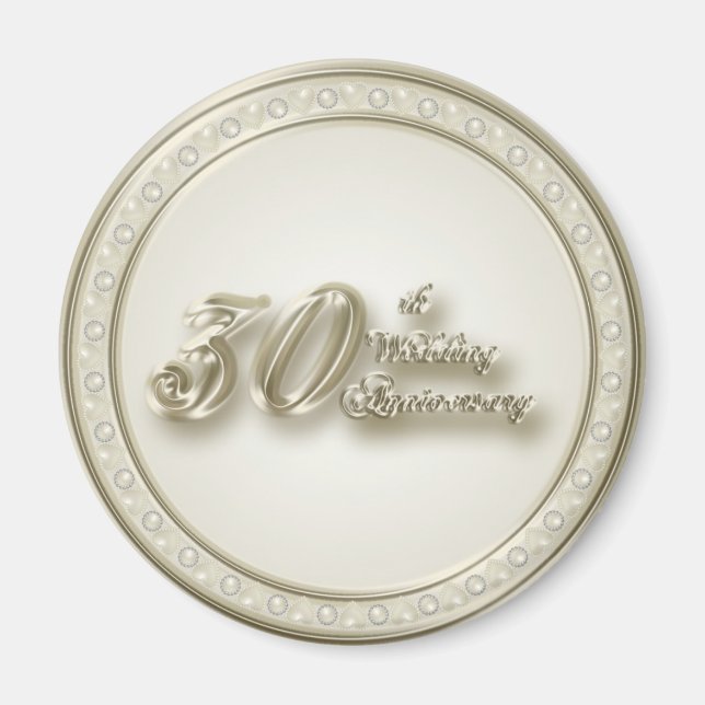 30th Wedding Anniversary Magnet (Front)
