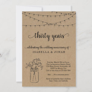 30th Wedding Anniversary Party Invitation