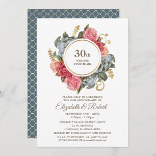 30th Wedding Anniversary Party Invitations