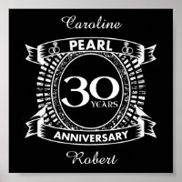 30th wedding anniversary pearl crest