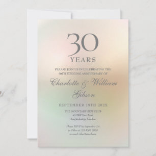 30th Wedding Anniversary Pearl Heart Photo Invitation