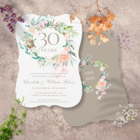 30th Wedding Anniversary Pearl Roses Floral