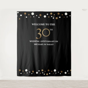 30th WEDDING Anniversary Photo backdrop Tapestry