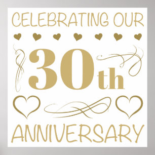 30th Wedding Anniversary Poster