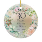 30th Wedding Anniversary Roses Garland Pearl