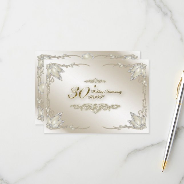 30th Wedding Anniversary RSVP (Front/Back In Situ)