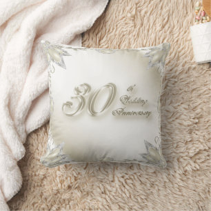 30th Wedding Anniversary Throw Pillow