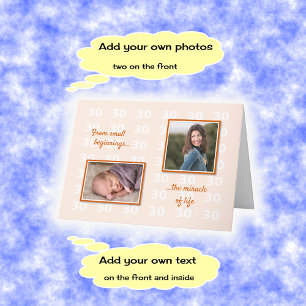 30th your photos and text card