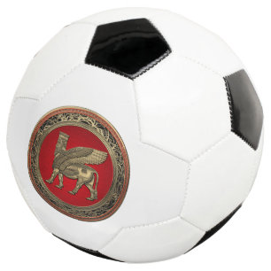 [310] Assyrian Winged Bull - Gold Lamassu Soccer Ball