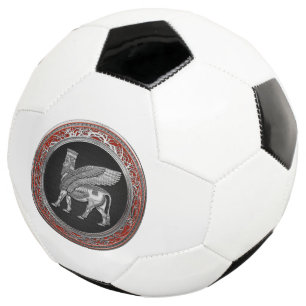 [310] Assyrian Winged Bull - Silver Lamassu Soccer Ball