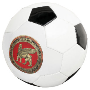 [310] Assyrian Winged Lion - Gold Lamassu Soccer Ball