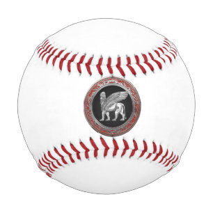 [310] Assyrian Winged Lion - Silver Lamassu Baseball