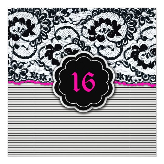 311-Alluring Lace - Sweet Sixteen Card