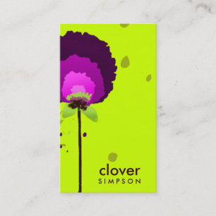 311-ALLURING PURPLE ALLIUM   NEON BUSINESS CARD