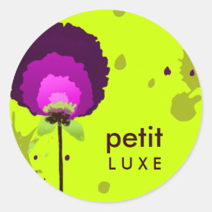 311 Alluring Purple Allium Neon Green Classic Round Sticker