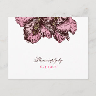 311-Aloha Hibiscus RSVP Card