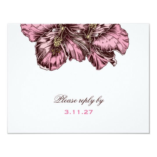 311-Aloha Hibiscus RSVP Card