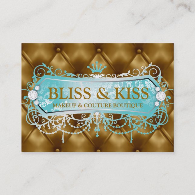 311 Aqua Bliss Golden Tuft Business Card (Front)