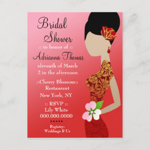 311-ASIAN BRIDE SHOWER INVITATION