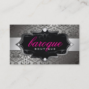 311 Baroque Boutique Hot Pink Business Card