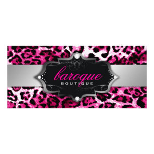 311 Baroque Boutique Hot Pink Leopard Rack Card