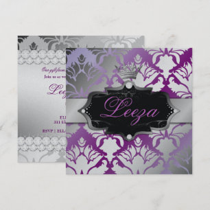 311-Baroque Princess Metallic Invitation